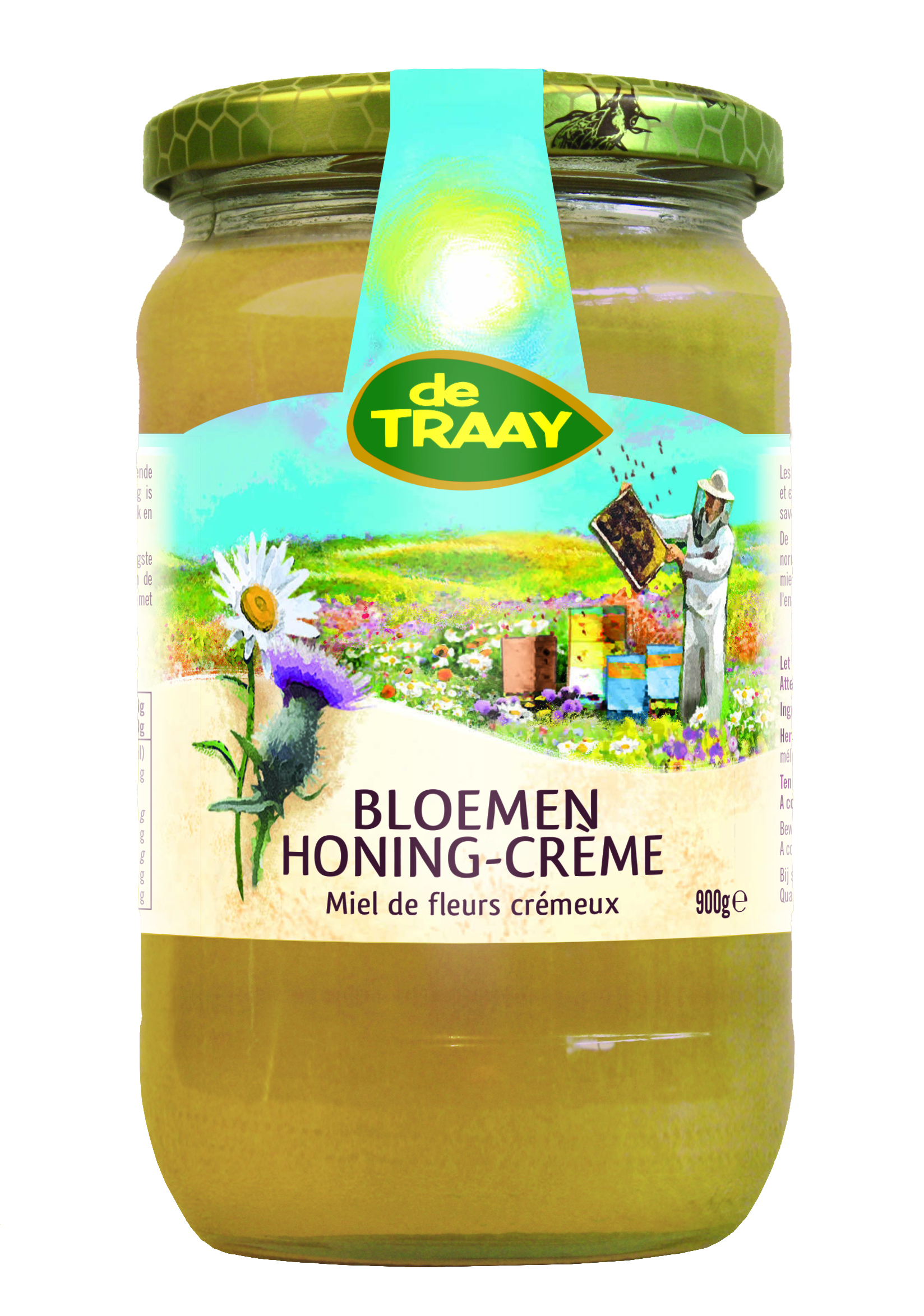 De Traay Bloemen honing crème 900g